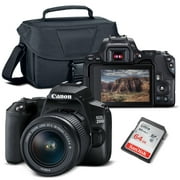 Canon EOS 250D / Rebel SL3 DSLR Camera with 18-55mm Lens (Black) + Creative Filter Set, EOS Camera Bag + Sandisk Ultra 64GB Card