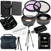 Canon T3 and T5 Accessory Saver Kit 58mm Wide Angle Lens + 58mm 2X Telephoto Lens + 58mm 3 Piece Filter Kit + 32GB SDHC Base Bundle