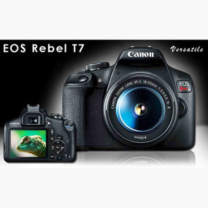 Canon EOS Rebel T7 DSLR Camera with 18-55mm DC III Lens, Camera Bag, Filter Kit + 32gb Memory Card and More