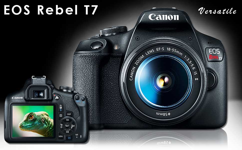 Canon EOS Rebel T7 DSLR Camera with 18-55mm DC III Lens, Camera Bag and 32gb Memory Card Kit