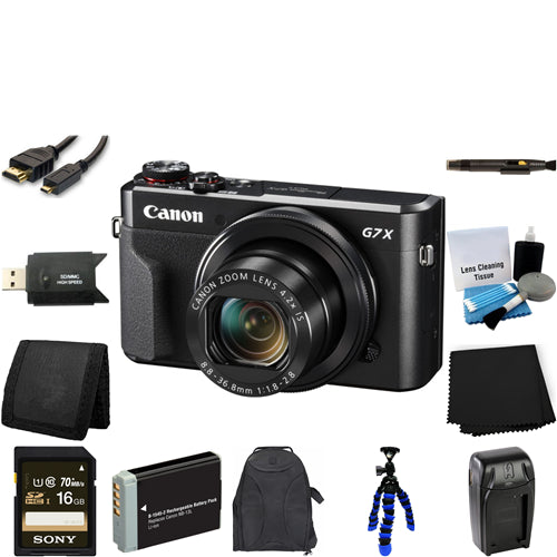 Canon PowerShot G7 X Mark II Digital Camera 16GB Package