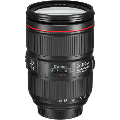 Canon EF 24-105mm f/4L IS II USM Lens + 77mm Multicoated UV Filter Bundle