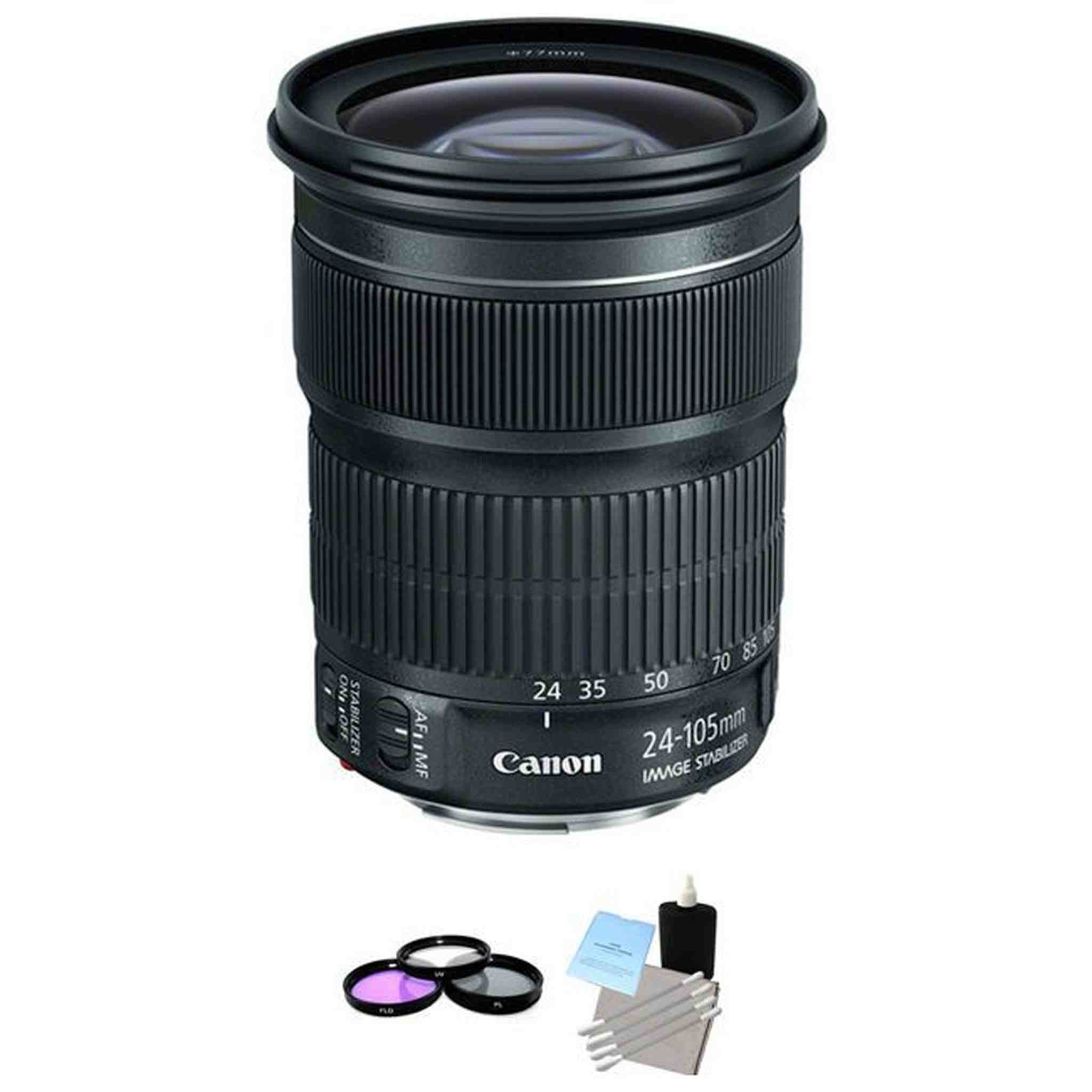 Canon EF 24-105mm f/3.5-5.6 IS STM Lens + UV Kit & Cleaning Kit Canon