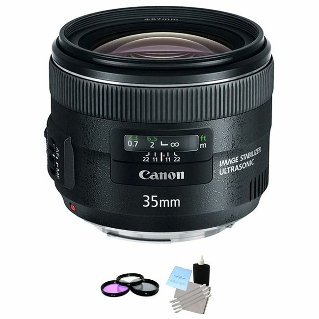 Canon EF 35mm f/2.0 IS USM Standard Prime Lens + UV Kit & Cleaning Kit Bundle