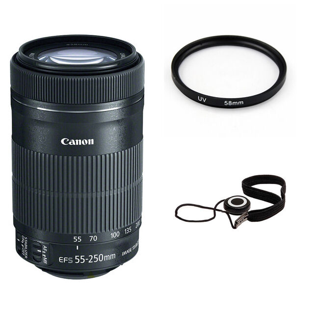 Canon EF-S 55-250mm f/4-5.6 IS STM Lens Bundle