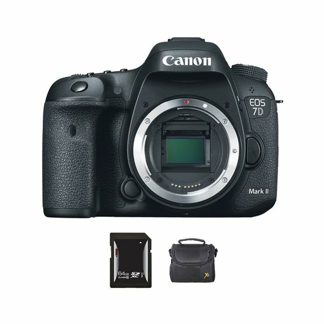 Canon EOS 7D Mark II DSLR Camera + 64GB & Case Bundle