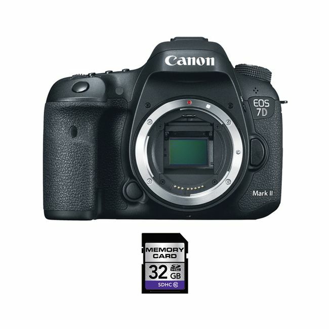 Canon EOS 7D Mark II DSLR Camera w/32GB SDHC Card Bundle
