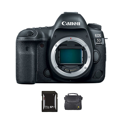 Canon EOS 5D Mark IV DSLR Camera + 64GB Memory Card + Soft Case Bundle
