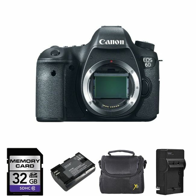 Canon EOS 6D Digital Camera - Black (Body Only) + 2 Batteries, 32GB + More!