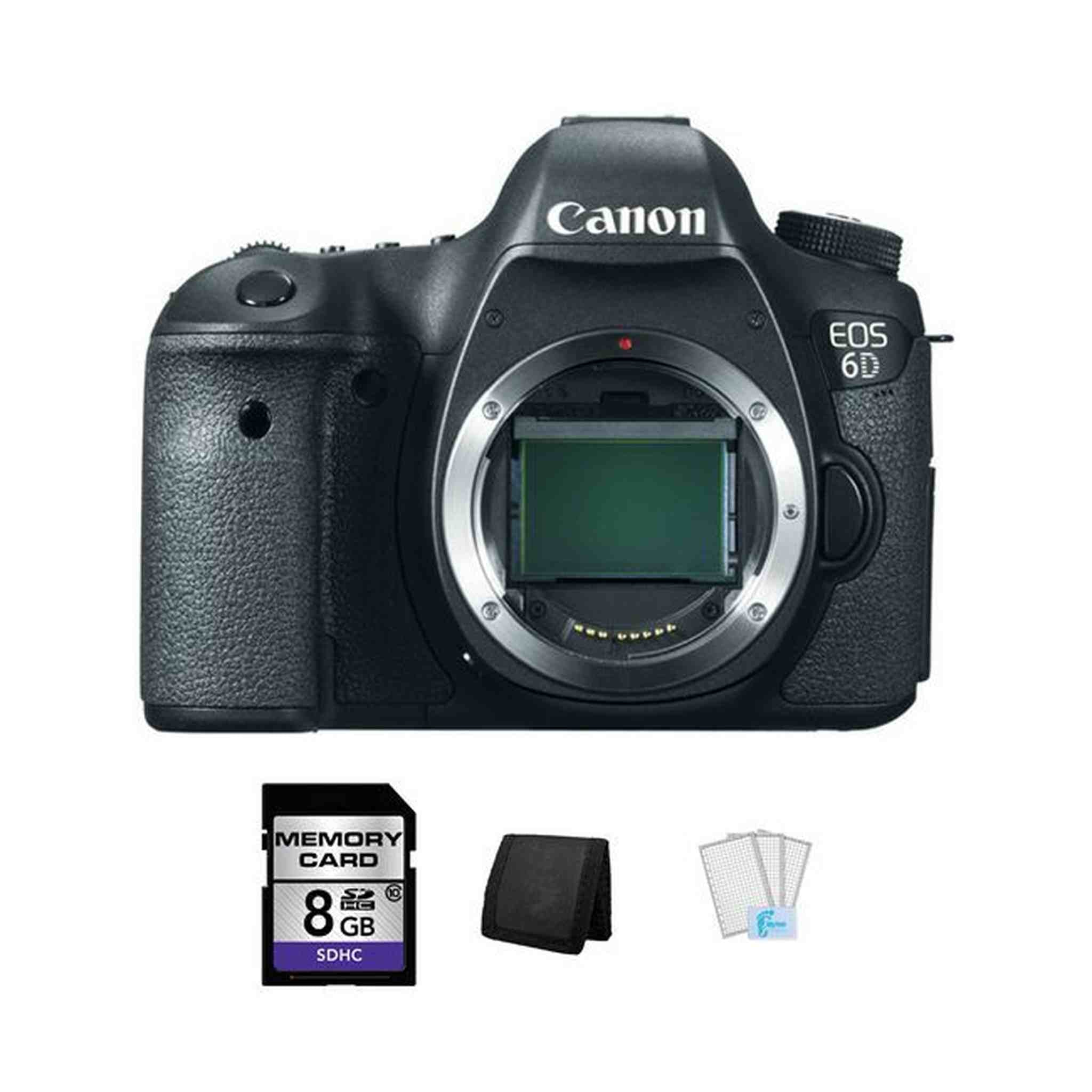 Canon EOS 6D DSLR Camera + 8GB, Memory Card Wallet & Screen Protectors Canon