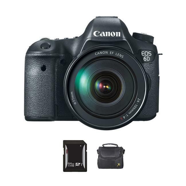 Canon EOS 6D Digital Camera w/24-105mm Lens + 64GB & Case Bundle