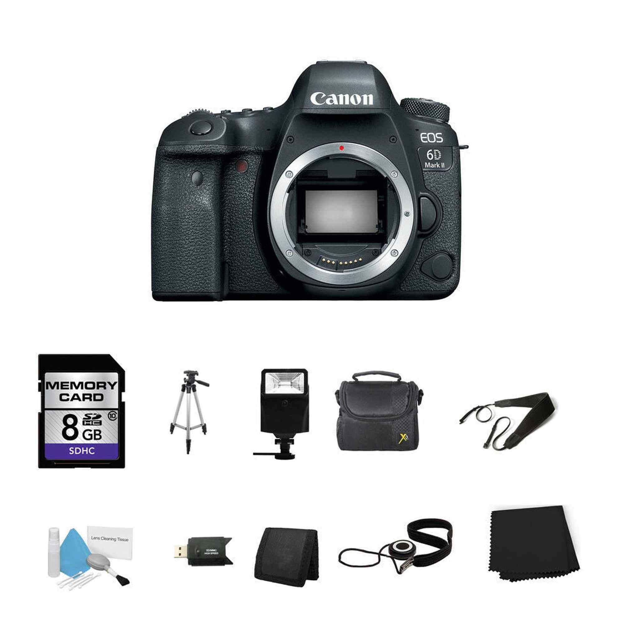 Canon EOS 6D Mark II DSLR Camera Body Only 8GB Bundle Canon