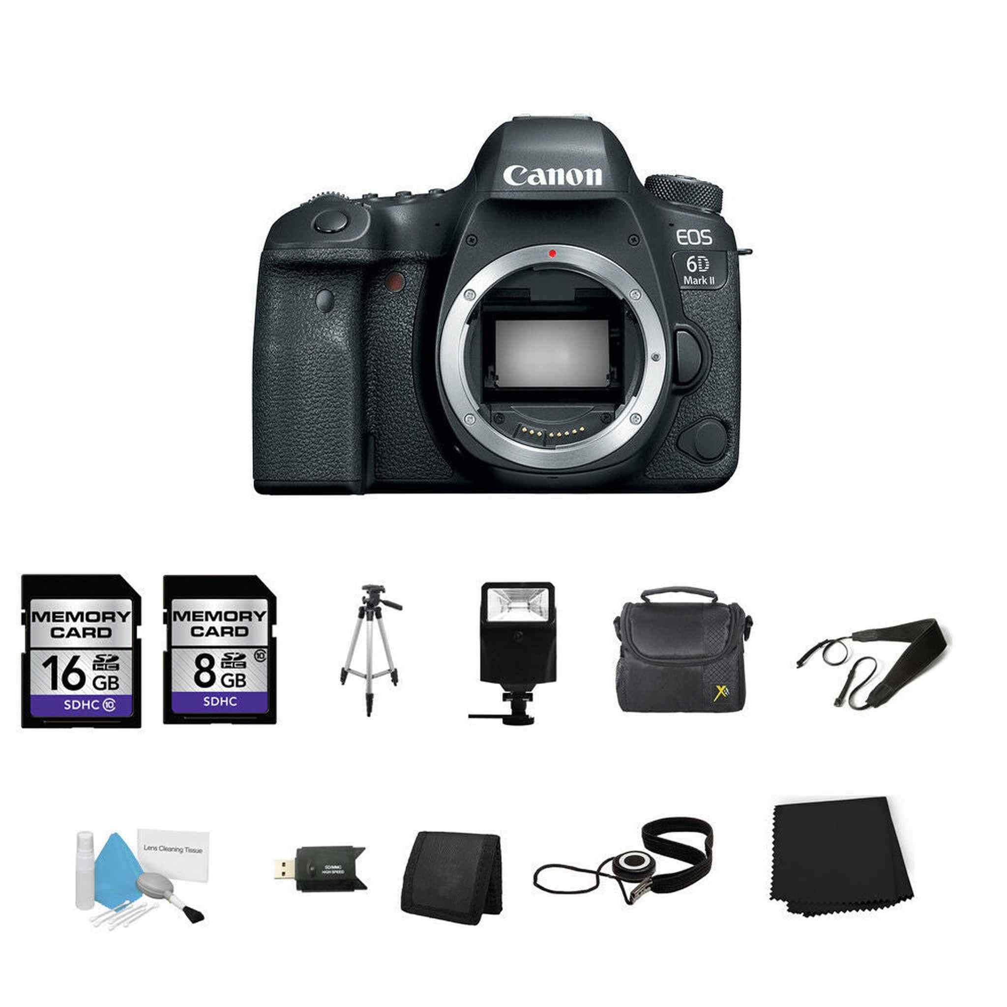 Canon EOS 6D Mark II DSLR Camera Body Only 24GB Bundle Canon