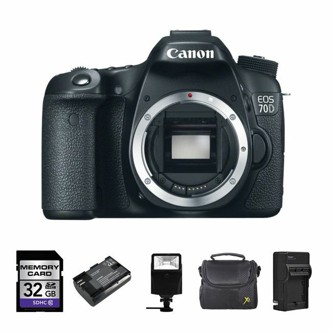 Canon EOS 70D Digital Camera Body Only + 2 Batteries, 32GB, Flash & More!