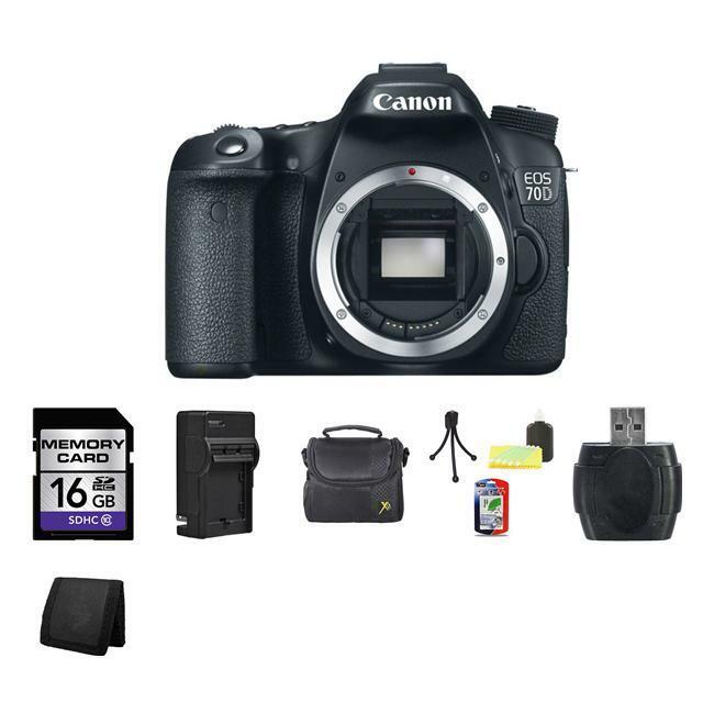 Canon EOS 70D DSLR Camera 16GB Package