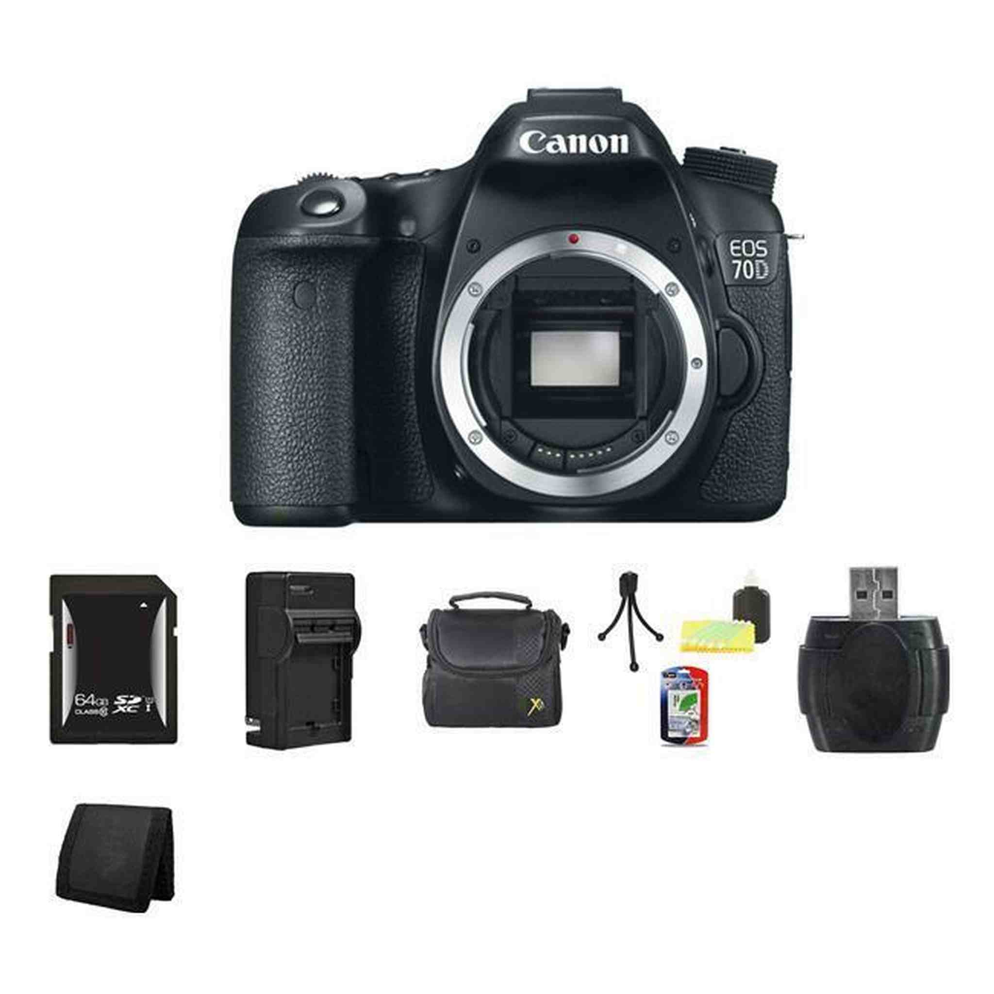 Canon EOS 70D DSLR Camera 64GB Package Canon