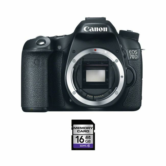 Canon EOS 70D DSLR Camera w/16GB SDHC Card