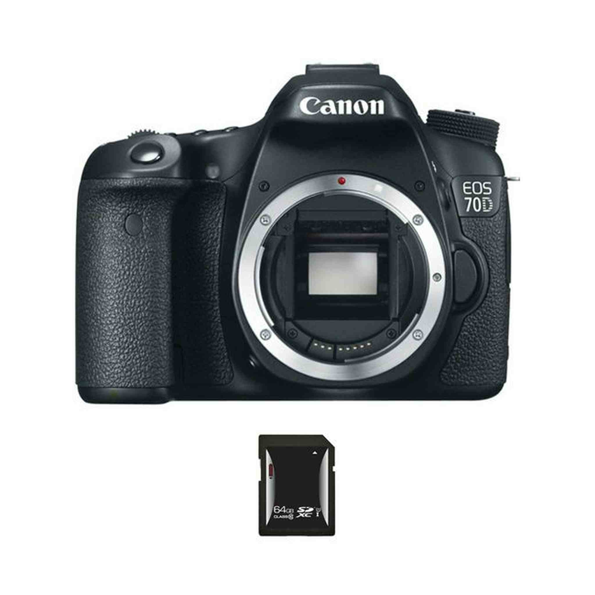 Canon EOS 70D DSLR Camera w/64GB SDXC Card Canon