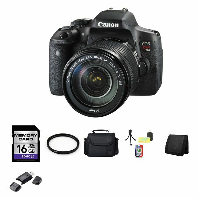 Canon EOS Rebel T6i Digital SLR Camera w/18-135mm 0591C005 16GB Full Kit