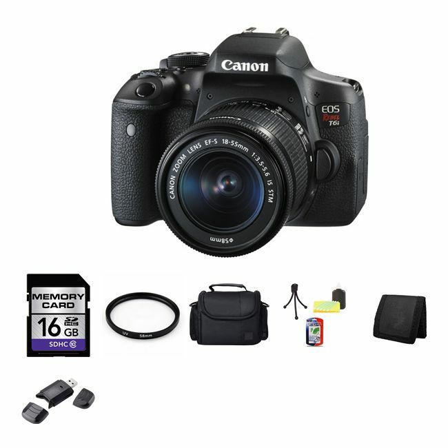 Canon EOS Rebel T6i Digital SLR Camera w/18-55mm 0591C003 16GB Full Kit