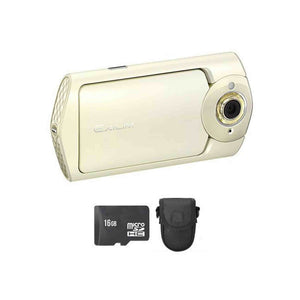 Casio Exilim EX-TR60 Selfie Digital Camera - Silky White + 16GB & Case Bundle