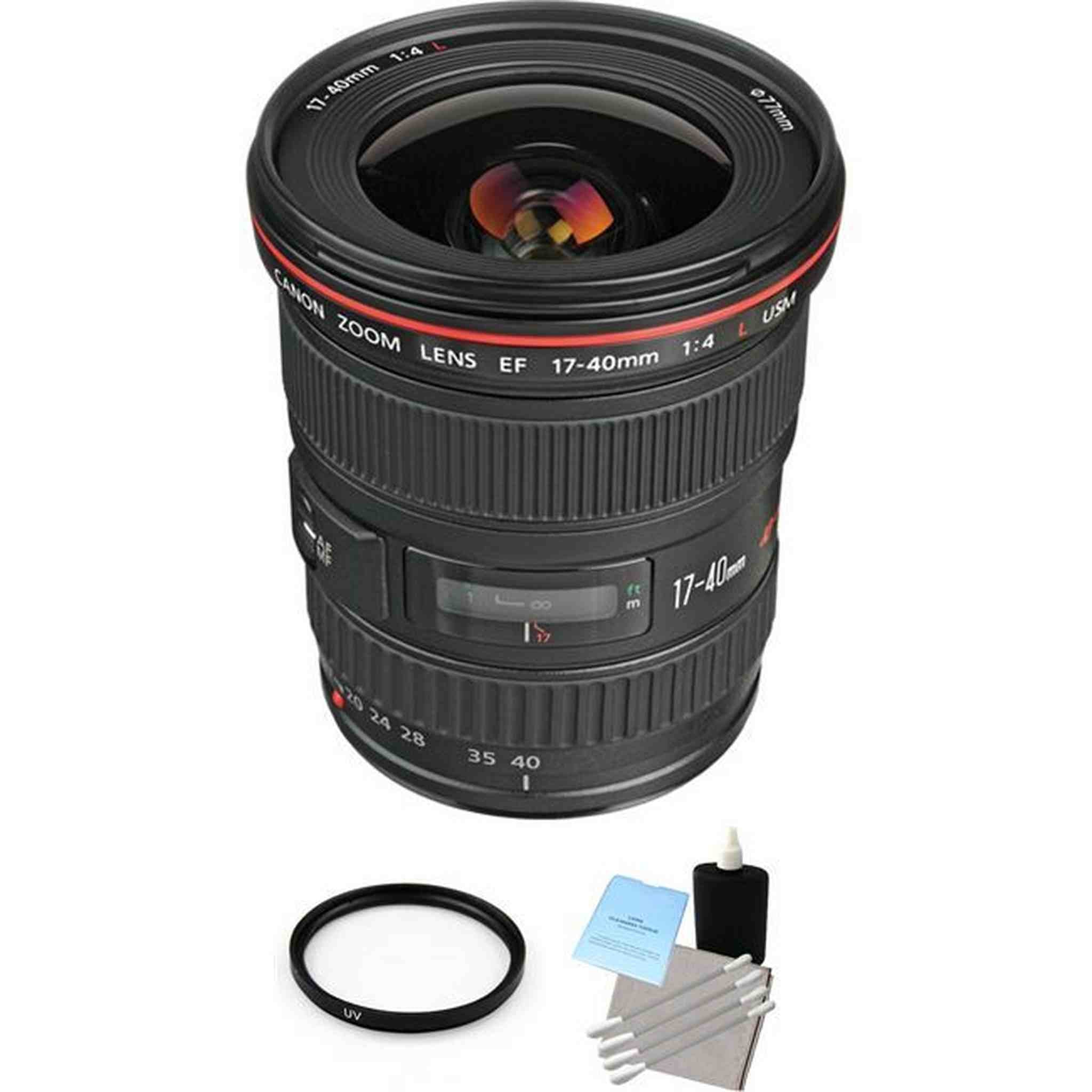 Canon EF 17-40mm F/4.0 L USM Lens + UV Filter & Cleaning Kit Canon