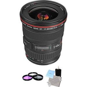 Canon EF 17-40mm F/4.0 L USM Lens + UV Kit & Cleaning Kit Bundle Canon