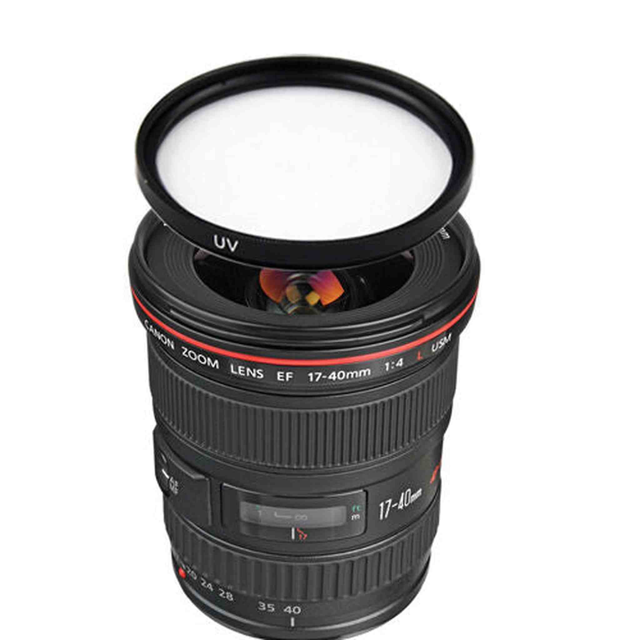 Canon EF 17-40mm f/4L USM Lens w/77mm UV Filter Bundle Canon