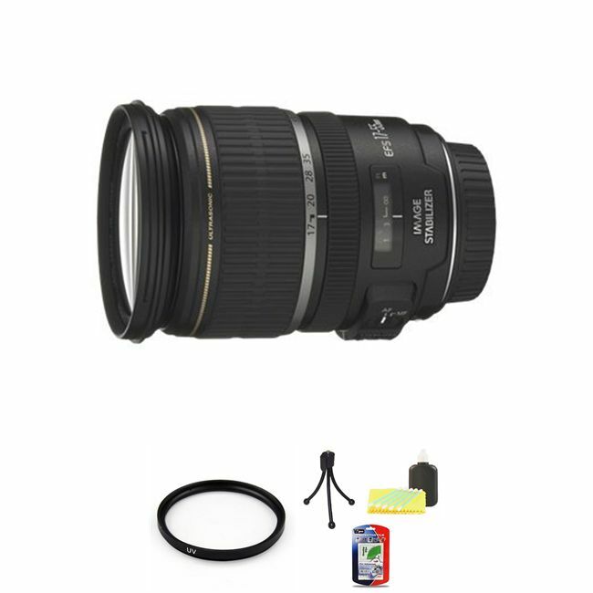 Canon EF-S 17-55mm F/2.8 IS USM Lens + UV Filter & Cleaning Kit Bundle