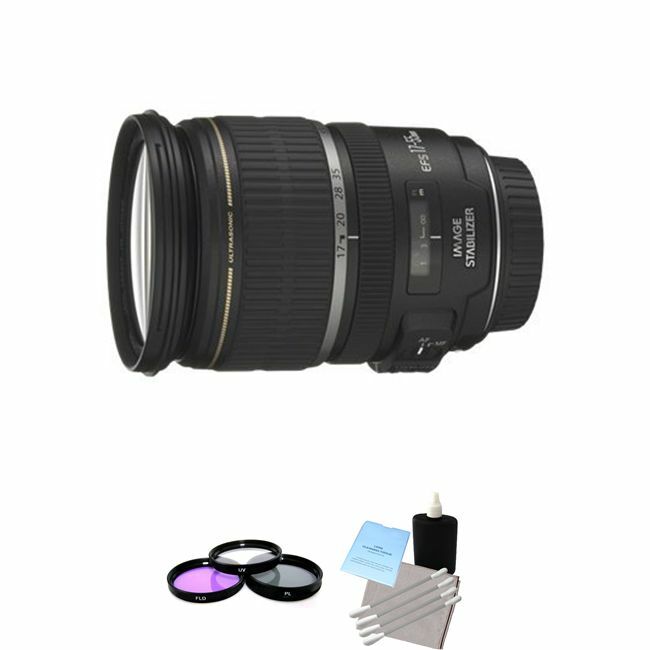 Canon EF-S 17-55mm F/2.8 IS USM Lens + UV Kit & Cleaning Kit Bundle