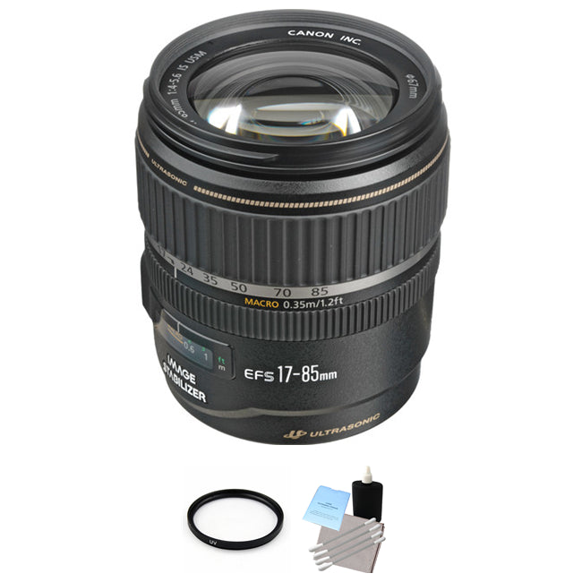 Canon EF-S 17-85mm F/4.0-5.6 IS USM Lens + UV Filter & Cleaning Kit Bundle