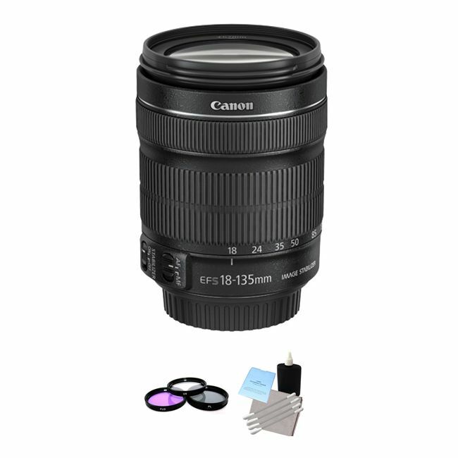 Canon EF-S 18-135mm f/3.5-5.6 IS STM Lens + UV Kit & Cleaning Kit Starter Bundle