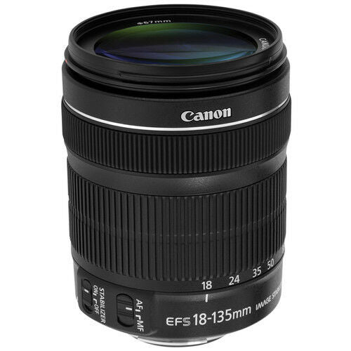 Canon EF-S 18-135mm f/3.5-5.6 IS STM Lens w/EF-M Adapter For EF/EF-S Lenses Bundle