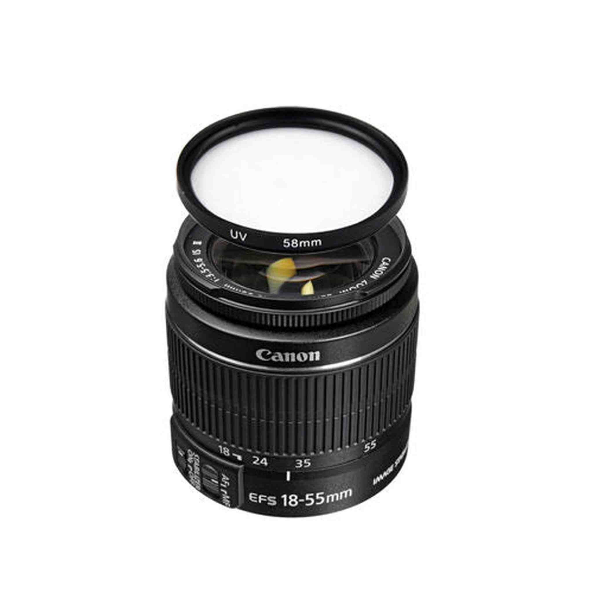 Canon EF-S 18-55mm f/3.5-5.6 IS II Autofocus Lens w/58mm UV Filter Bundle