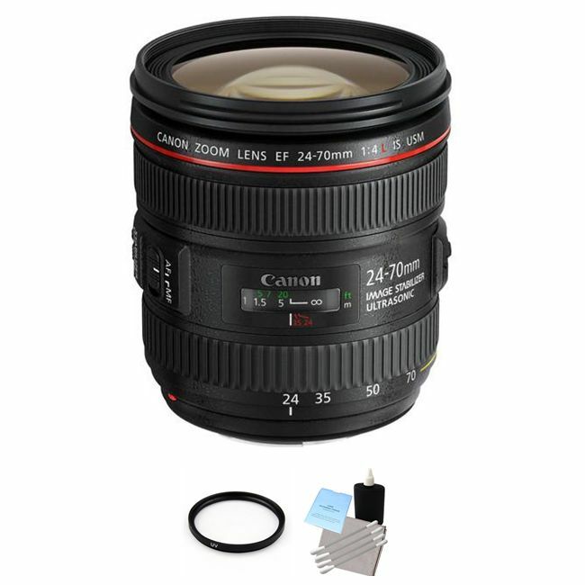 Canon EF 24-70mm f/4.0L IS USM Standard Zoom Lens + UV Filter & Cleaning Kit