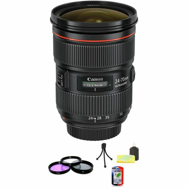 Canon EF 24-70mm F/2.8 II L USM Lens + UV Kit & Cleaning Kit Starter Bundle