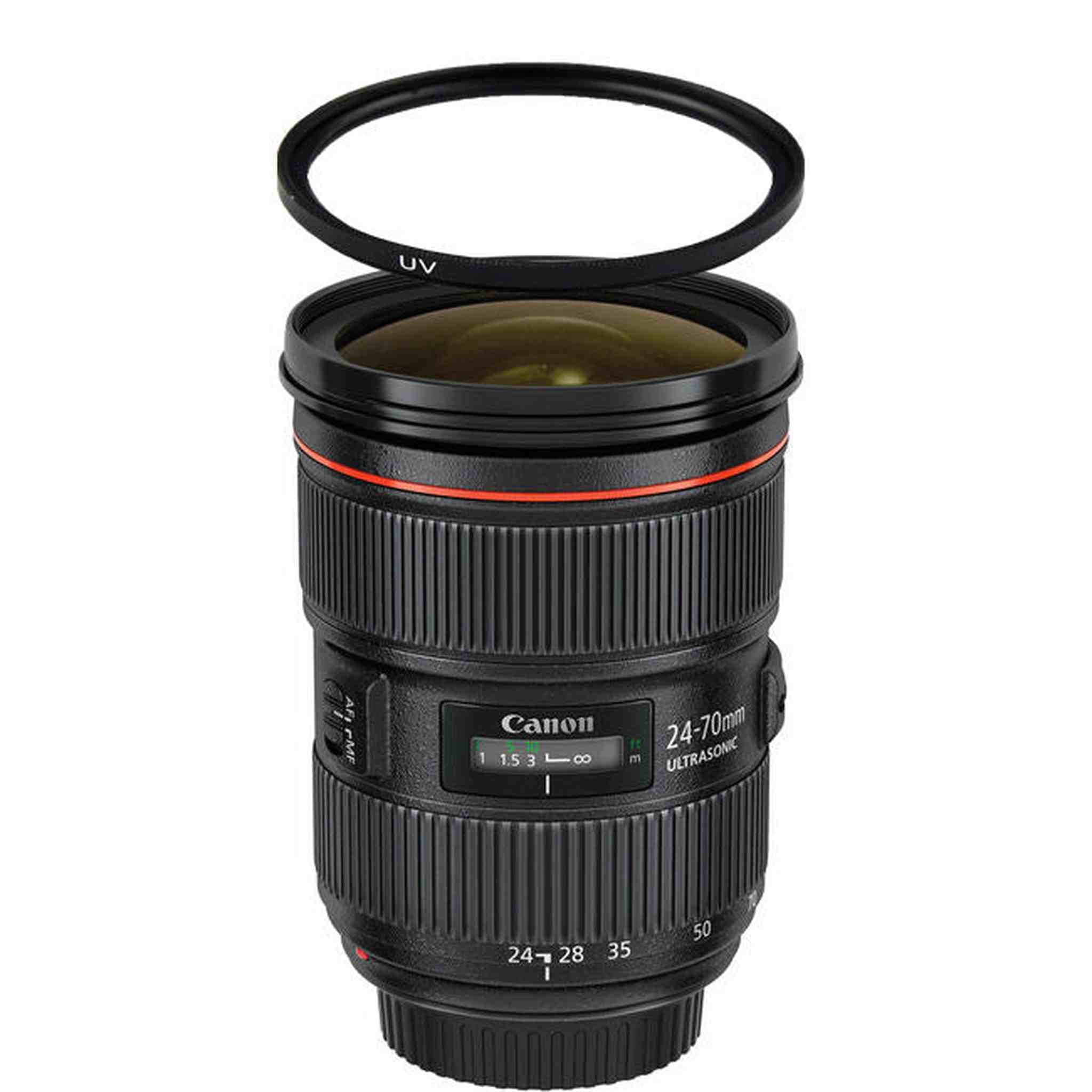 Canon EF 24-70mm f/2.8L II USM Zoom Lens w/82mm UV Filter Bundle Canon