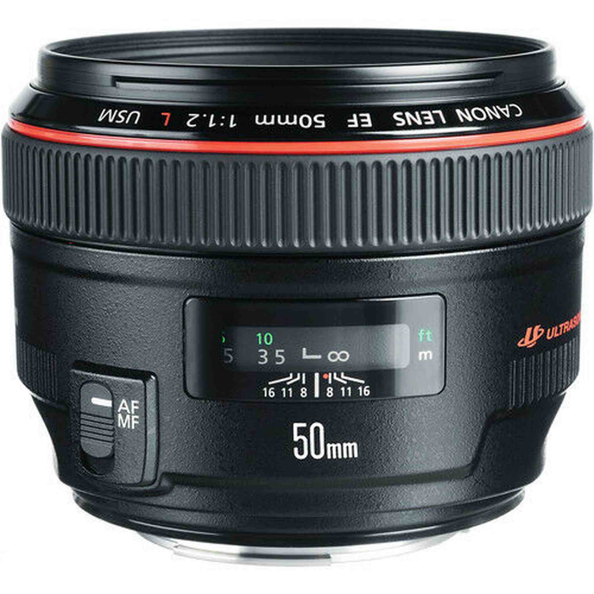 Canon EF 50 mm F/1.2 L USM Lens + UV Filter & Lens Cleaning Kit