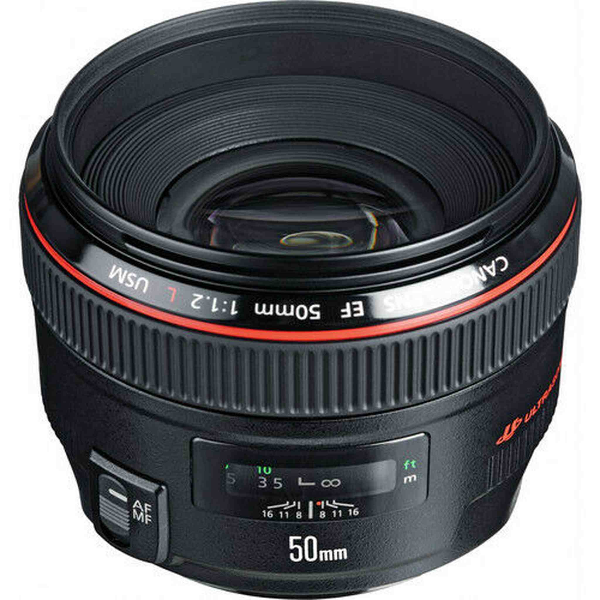 Canon EF 50 mm F/1.2 L USM Lens + UV Filter & Lens Cleaning Kit