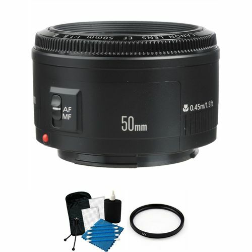 Canon EF 50mm f/1.8 II Autofocus Lens + UV Cleaning Kit