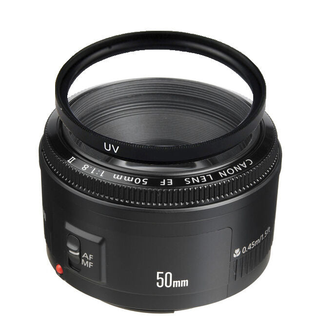 Canon EF 50mm f/1.8 II Autofocus Lens w/52mm UV Filter Bundle