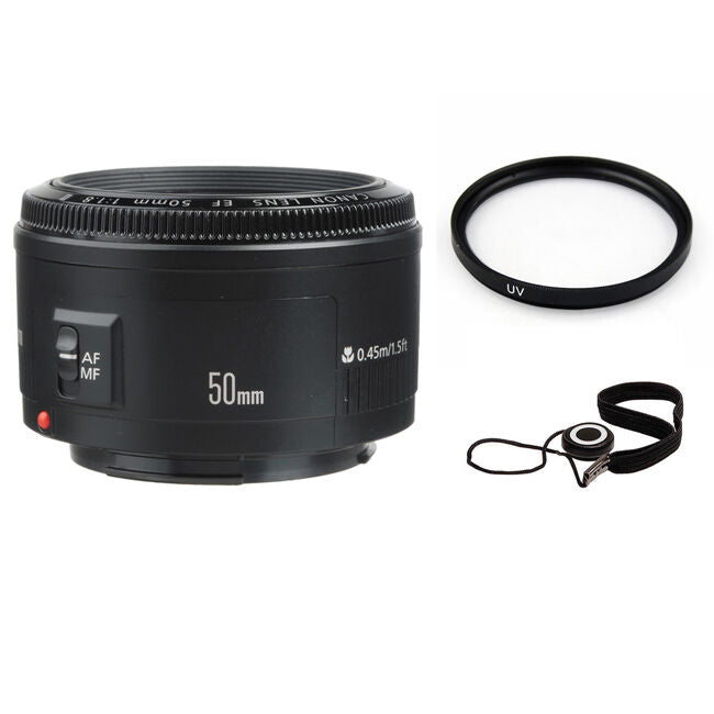 Canon EF 50mm f/1.8 II Autofocus Lens  Advanced Bundle