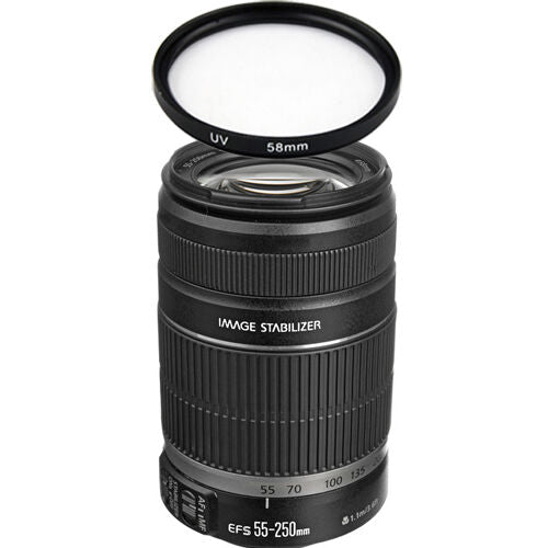 Canon EF-S 55-250mm f/4-5.6 IS II Lens w/58mm UV Filter