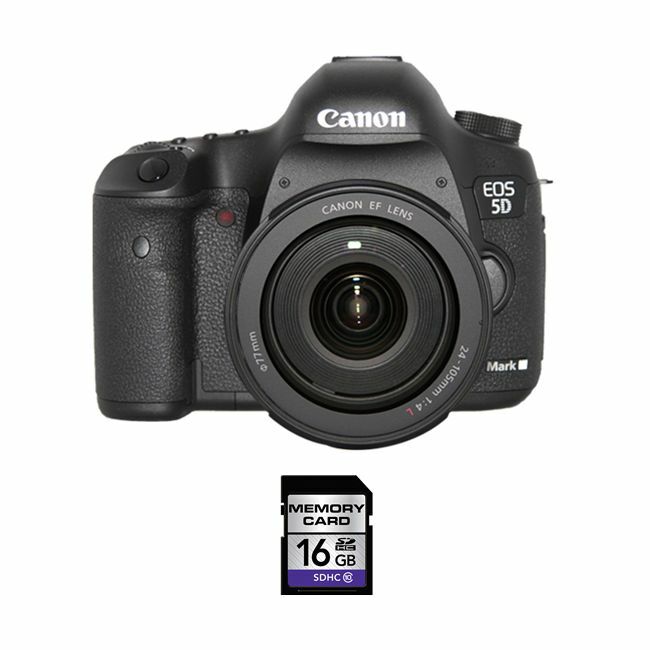 Canon EOS 5D Mark III DSLR Camera w/24-105mm Lens & 16GB SDHC Card Bundle