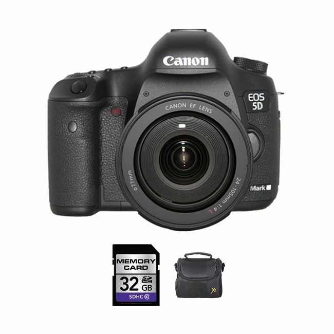 Canon EOS 5D Mark III DSLR Camera w/24-105mm Lens + 32GB & Case Bundle