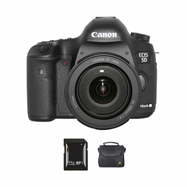 Canon EOS 5D Mark III DSLR Camera w/24-105mm Lens + 64GB & Case Bundle