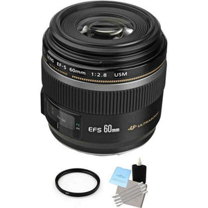Canon EF-S 60 mm F/2.8 USM Lens + UV Filter & Cleaning Kit