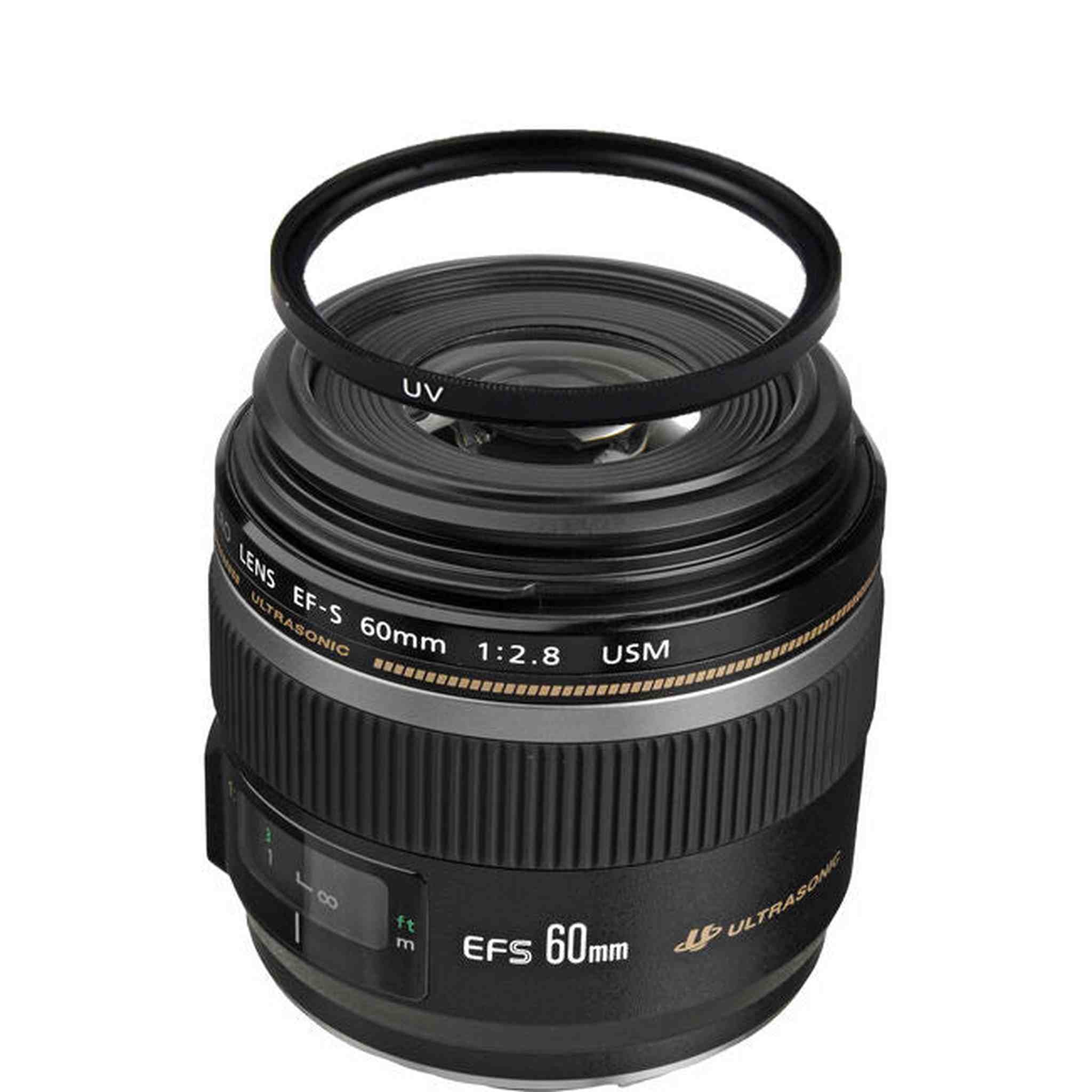 Canon EF-S 60mm f/2.8 Macro USM Lens w/52mm UV Filter