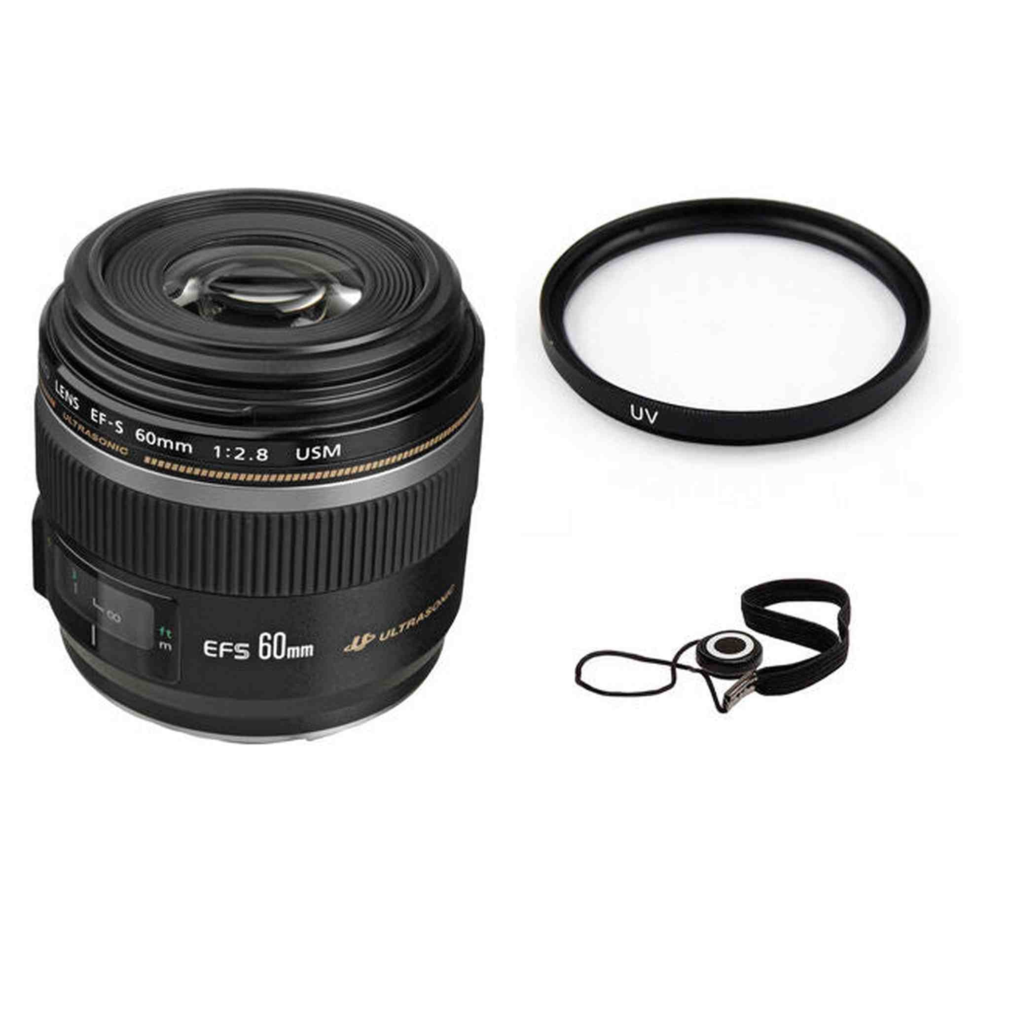 Canon EF-S 60mm f/2.8 Macro USM Lens Bundle