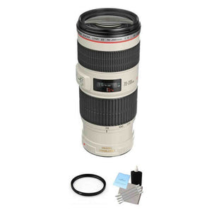 Canon EF 70-200mm F/4.0 IS USM L Lens + UV Filter & Cleaning Kit Bundle